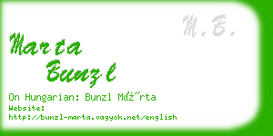 marta bunzl business card